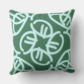 緑地エレガントプリント模様デザインt クッション (裏面)