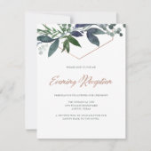 緑地|バラ金ゴールド夕べ披露宴 招待状 (正面)