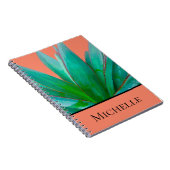 緑多肉砂漠ボタニカルガーデンピーチ ノートブック (右側)