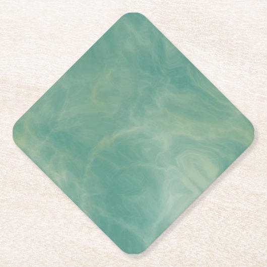 緑大理石抽象芸術 ペーパーコースター (正面)