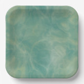 緑大理石抽象芸術 ペーパープレート (正面)