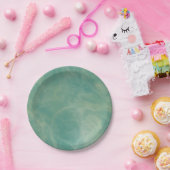 緑大理石抽象芸術 ペーパープレート (パーティー)