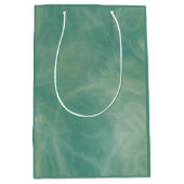 緑大理石抽象芸術 ミディアムペーパーバッグ (正面)