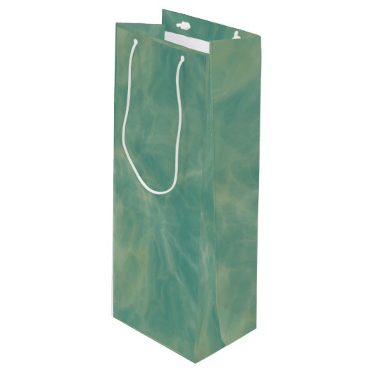 緑大理石抽象芸術 ワインギフトバッグ (正面アングル)