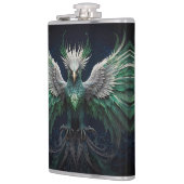 緑威厳のあると白のフェニックスバード フラスク (左)