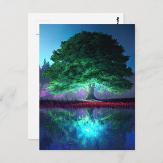 緑威厳のあるの木 ポストカード (正面/裏面)