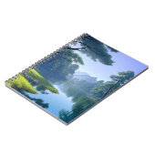 緑威厳のあるの森に包まれた川 ノートブック (左側)