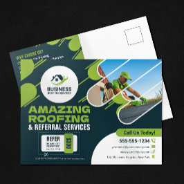 緑屋根サービスの修理、設置 ポストカード