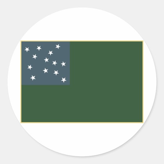 緑山の男の子およびヴァーモント共和国の旗 ラウンドシール (正面)