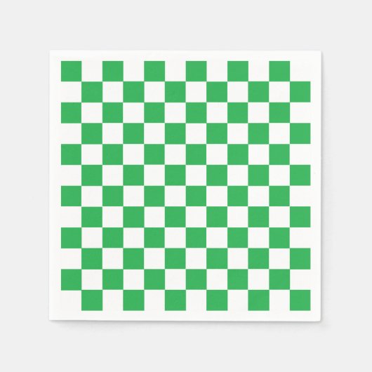 緑市松模様にと白 スタンダードカクテルナプキン (正面)
