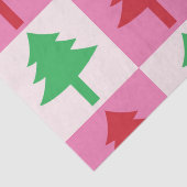 緑市松模様にと赤のクリスマスツリーパターン 薄葉紙 (詳細)