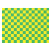 緑市松模様にと黄色 テーブルクロス (正面(横))