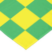 緑市松模様にと黄色 テーブルクロス (アングル)