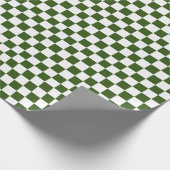 緑市松模様に白ラッピング紙 ラッピングペーパー (角)