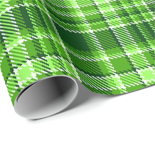 緑市松模様に色パターン ラッピングペーパー (ロールコーナー)