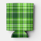 緑市松模様に色パターン 缶クーラー (正面)