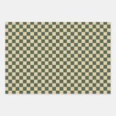 緑市松模様に ラッピングペーパーシート (正面3)