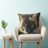 「緑得の目が見える！」/CAT HEAD SHOT クッション (椅子)