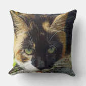 「緑得の目が見える！」/CAT HEAD SHOT クッション (正面)