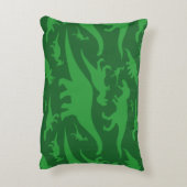 緑恐竜パターン アクセントクッション (裏面(縦))