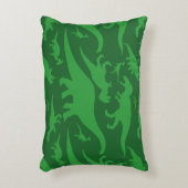 緑恐竜パターン アクセントクッション (正面(垂直))