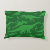 緑恐竜パターン アクセントクッション (裏面)