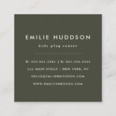 緑恐竜、キッズセ遊ン、アクティビティセンター スクエア名刺 (裏面)