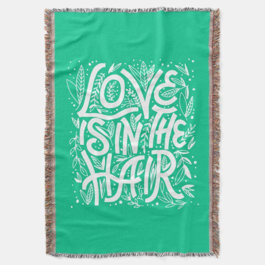 緑愛は毛にあります スローブランケット (正面縦)