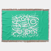 緑愛は毛にあります スローブランケット (正面)