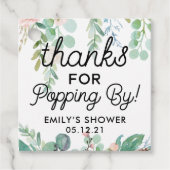 緑感謝していのシャワーメッセージカードで飛び出すために フェイバータグ (正面)