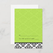 緑折り畳みテントダマスク座席表 招待状 (正面/裏面)