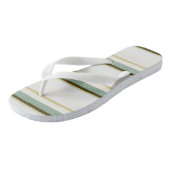 緑抽象芸術ストライプ ビーチサンダル (アングル)