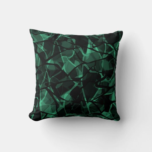 緑抽象芸術 クッション (正面)