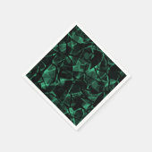 緑抽象芸術 スタンダードカクテルナプキン (角)
