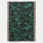 緑抽象芸術 スローブランケット (正面縦)