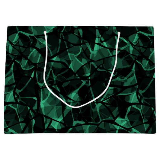 緑抽象芸術 ラージペーパーバッグ (正面)