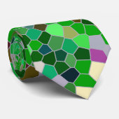 緑数々の色の庭模様 ネクタイ (ロール)