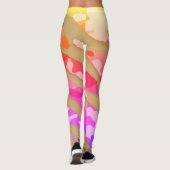 緑数々の、色、迷彩柄、模様、米国タトゥー国旗 レギンス (裏面)