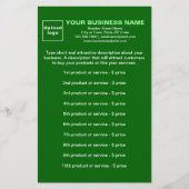 緑文具の事業用商品又はサービス 便箋 (正面)