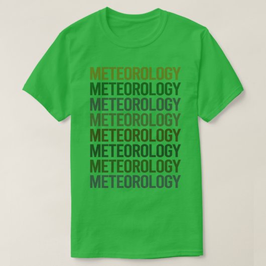 緑文字気象予報士 Tシャツ (デザイン正面)