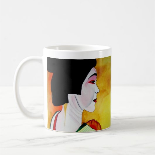 緑日本ののオリジナル芸妓 コーヒーマグカップ (左)