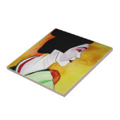 緑日本ののオリジナル芸妓 タイル (側面)