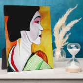 緑日本ののオリジナル芸妓 フォトプラーク (側面)