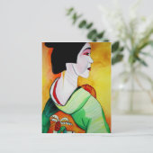 緑日本ののオリジナル芸妓 ポストカード (スタンド正面)
