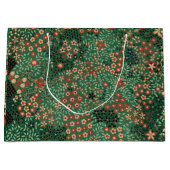 緑日本の花背伝統的植物 ラージペーパーバッグ (正面)