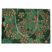 緑日本の花背伝統的植物 ラージペーパーバッグ (裏面)