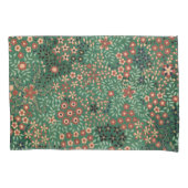 緑日本の花背伝統的植物 枕カバー (正面)