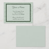 緑書の質のボーダー 名刺 (正面/裏面)