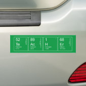緑期周期表科学先生 バンパーステッカー (車上)