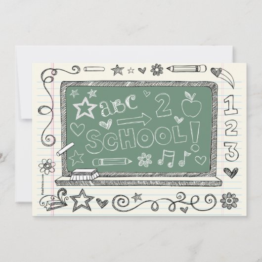 緑板先生の退職のパーティの招待状 招待状 (裏面)